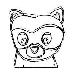 cute raccoon cartoon icon vector illustration graphic design
