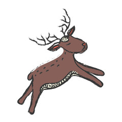 Reindeer xmas cartoon icon vector illustration graphic design