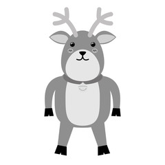 Reindeer xmas cartoon icon vector illustration graphic design