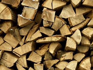 Pile of firewood.