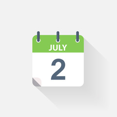 2 july calendar icon