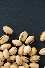 pistachio on dark background