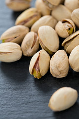 pistachio on dark background