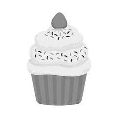 Delicious cupcake dessert icon vector illustration graphic design