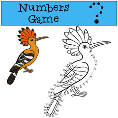 Educational game: Numbers game with contour. Cute beautiful hoop