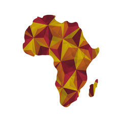 Africa map silhouette icon vector illustration graphic design