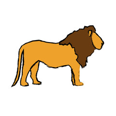 lion african animal icon vector illustration graphic design