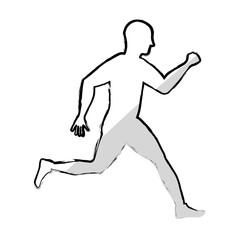 Fototapeta na wymiar man running fitness icon vector illustration graphic design