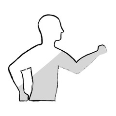 man running fitness icon vector illustration graphic design