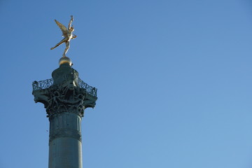Fototapeta na wymiar July column at Bastille square, Paris