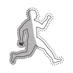 man running fitness icon vector illustration graphic design