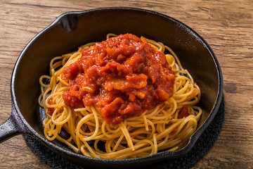 イタリアンパスタ　 アマトリチャーナ　 Spaghetti All'Amatriciana