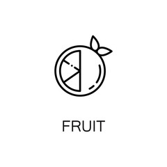 Fruit flat icon or logo for web design.