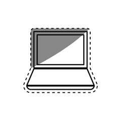 Fototapeta na wymiar Laptop pc technology icon vector illustration graphic design