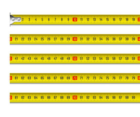 Tape measure in centimeters