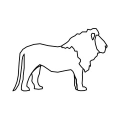 lion african animal icon vector illustration graphic design