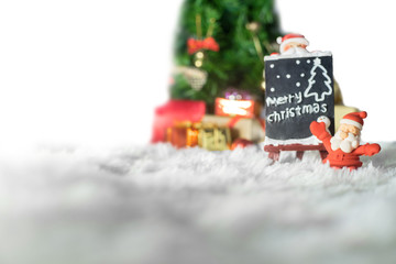 Christmas decoration santa,  Xmas concept and idea in Winter wit