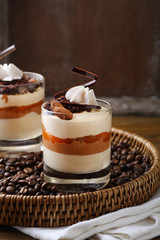 Dessert with coffee