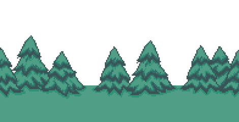 Obraz premium Pixel Art Trees