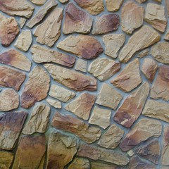 Stone wall as background texture with square size