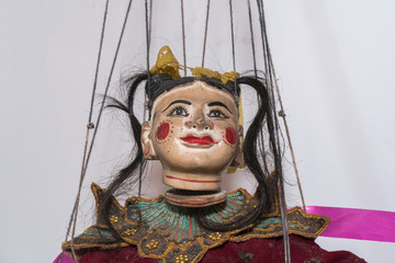 Wooden marionette puppets
