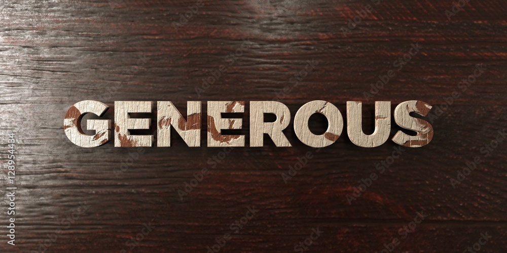 Fototapete generous - grungy wooden headline on maple - 3d rendered royalty free stock image. this image can be