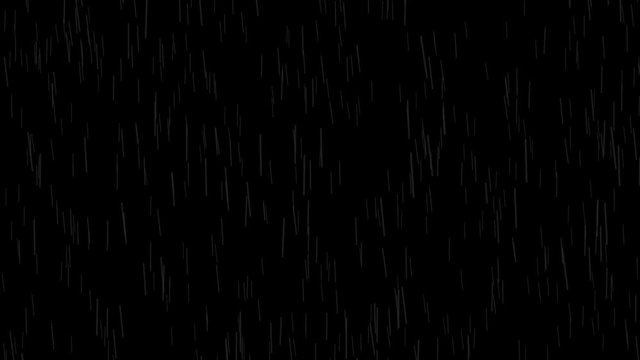 Animation of rain on a black background