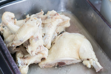 Boiled chickens - A Popular Thailand food.
