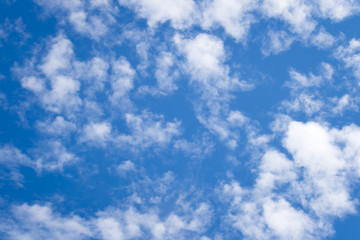 Blue sky with white cloud background