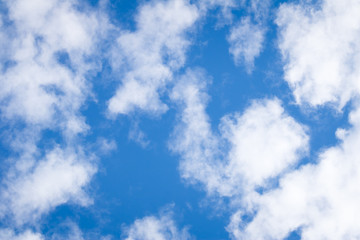 Fototapeta premium Blue sky with white cloud background