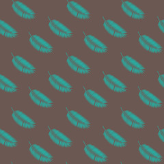 Palm Leaf Seamless Pattern Background. Vector Illustration.