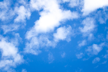Blue sky with white cloud background