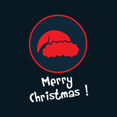 red crhistmas icon. santa hat