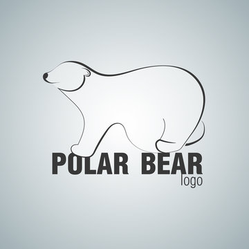 Line polar bear logo