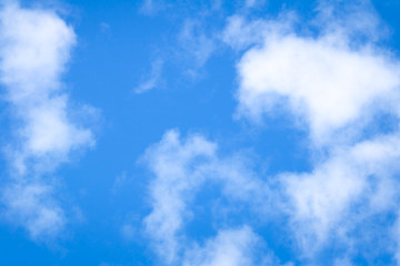 Blue sky with white cloud background