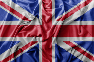 Ruffled waving United Kingdom flag