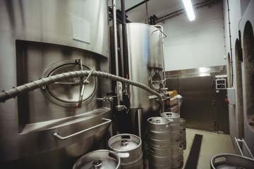 Manufacturing machinery in brewery