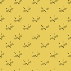 Seamless 3D star flat design vector pattern.