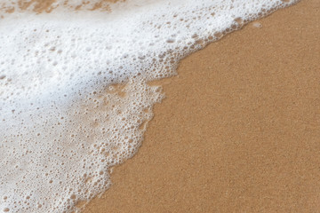 Bubble of Sea wave on sand