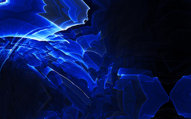 Obraz premium Abstract fractal computer-generated image. Digital artwork creative graphic design.