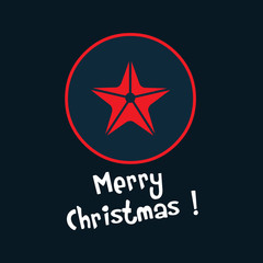 red christmas icon. star