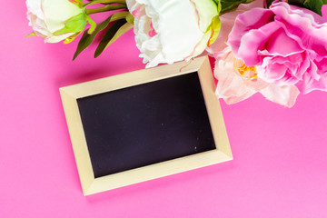 Small wooden framed blank blackboard for your design