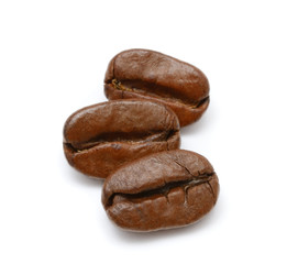 Coffee beans isolated on white background