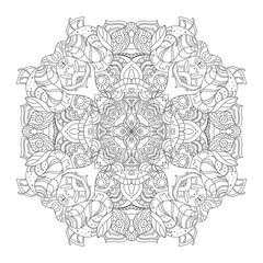 Adult Coloring Book Mandala Ethnic