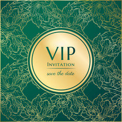 Invitation or greeting card with apple tree blossom.