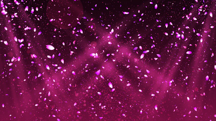 左右から桜吹雪と入射光 - obrazy, fototapety, plakaty