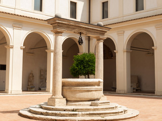 Fototapeta premium The baths of Diocletian (Thermae Diocletiani) in Rome. Italy