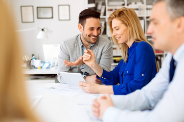 Obraz premium Business people working in office