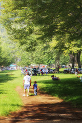 Padre, figlio,passeggiata 