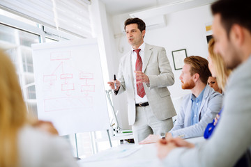 Fototapeta premium Presentation and training in business office